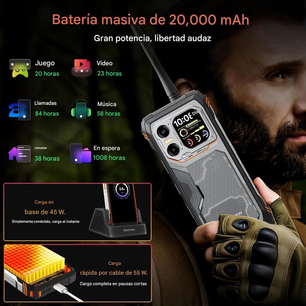 Blackview Xplore 1 Walkie Talkie 5g 20000mah 12+256gb Rugged image number 3.0