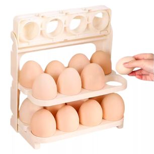 Estante Organizador Almacenamiento De Huevos Plegable De 3 Niveles