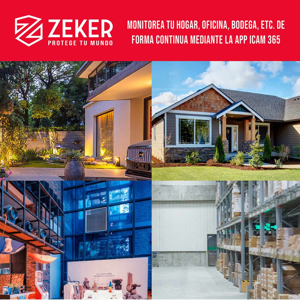 Camara De Seguridad Solar Vigilancia Exterior Doble Zeker image number 6.0