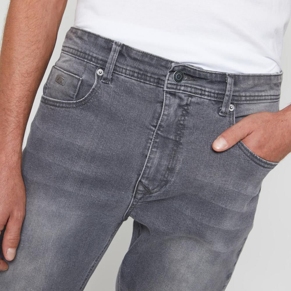 Jeans Tiro Medio Slim Fit Hombre Az Black image number 4.0
