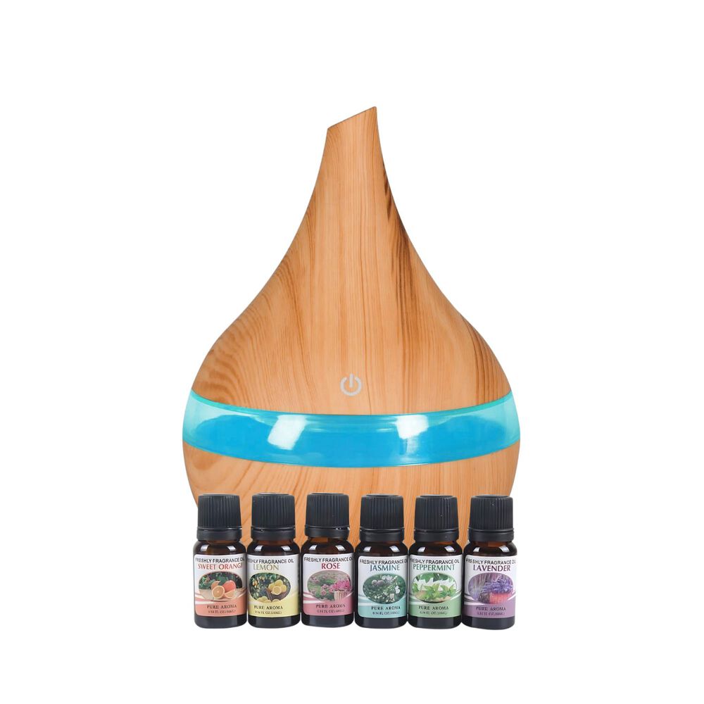 Pack Humidificador Marron Claro + 6 Esencias Aromaticas image number 1.0