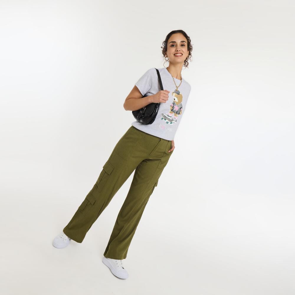 Polera Print Animales Manga Corta Cuello Redondo Mujer Freedom image number 1.0