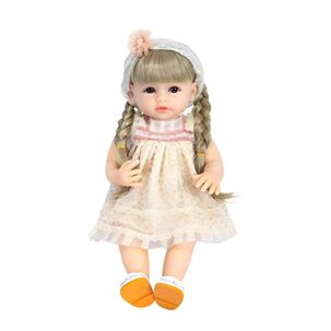 Juguete Bebe Realista 55cm Rubia Vestido Rosa Infantil