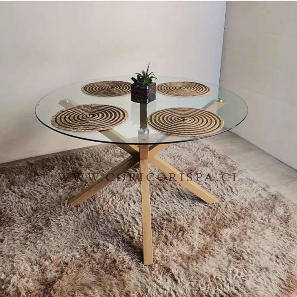 Comedor Mesa Warwick 120 + 4 Sillas Mariposa Wood Gris image number 1.0