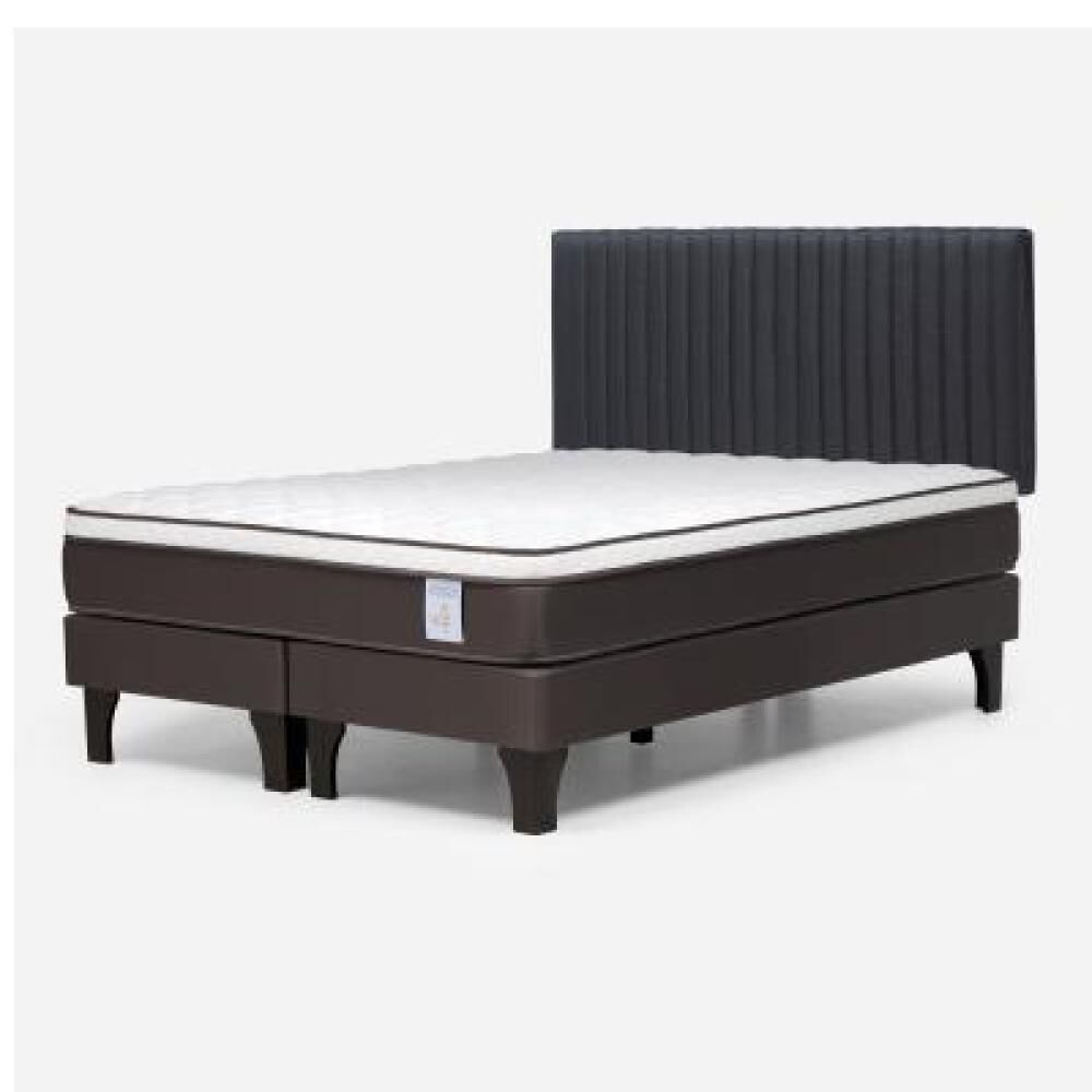 Cama Europea Rosen New Style 4 Plus / 2 Plazas / Base Dividida + Respaldo Lucio image number 8.0