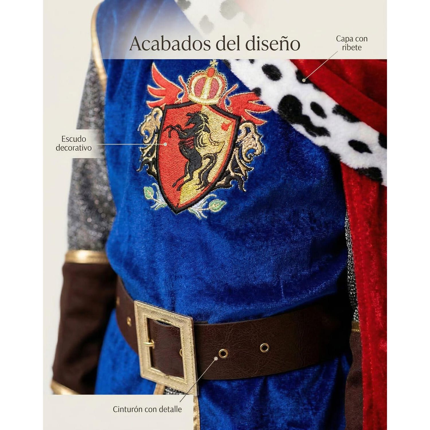 Disfraz Rey Medieval Infantil image number 4.0