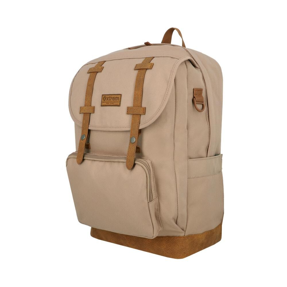 Mochila Notebook Xtrem Straps 2.0 6xt Beige 16" image number 3.0