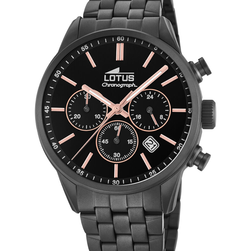 Reloj 18668/2 Lotus Negro Hombre Chrono image number 0.0