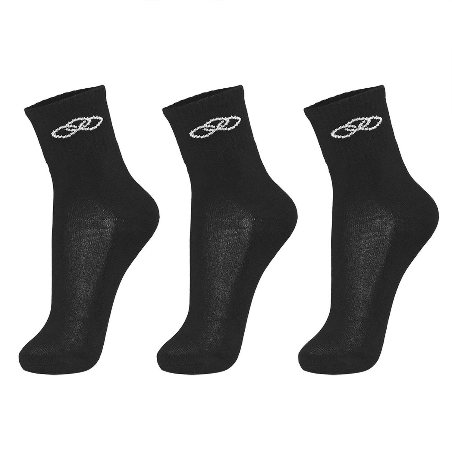 Tripack Calcetines Medios Negro Mujer image number 3.0