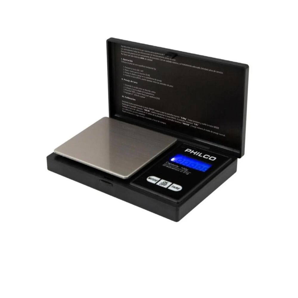 Pesa Gramera Digital Portatil 0.01 A 100 Gramos Negro C00107 image number 1.0