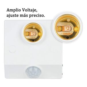Sensor Movimiento Pir Soporte E27 Luz Led Ajustable