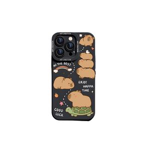 Carcasa Funda Silicona Iphone 15 Pro Max Capibara Antigolpes