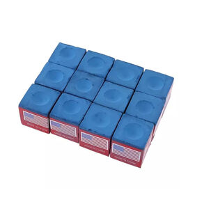 Set 12 Tiza De Pool Azul Gruesa
