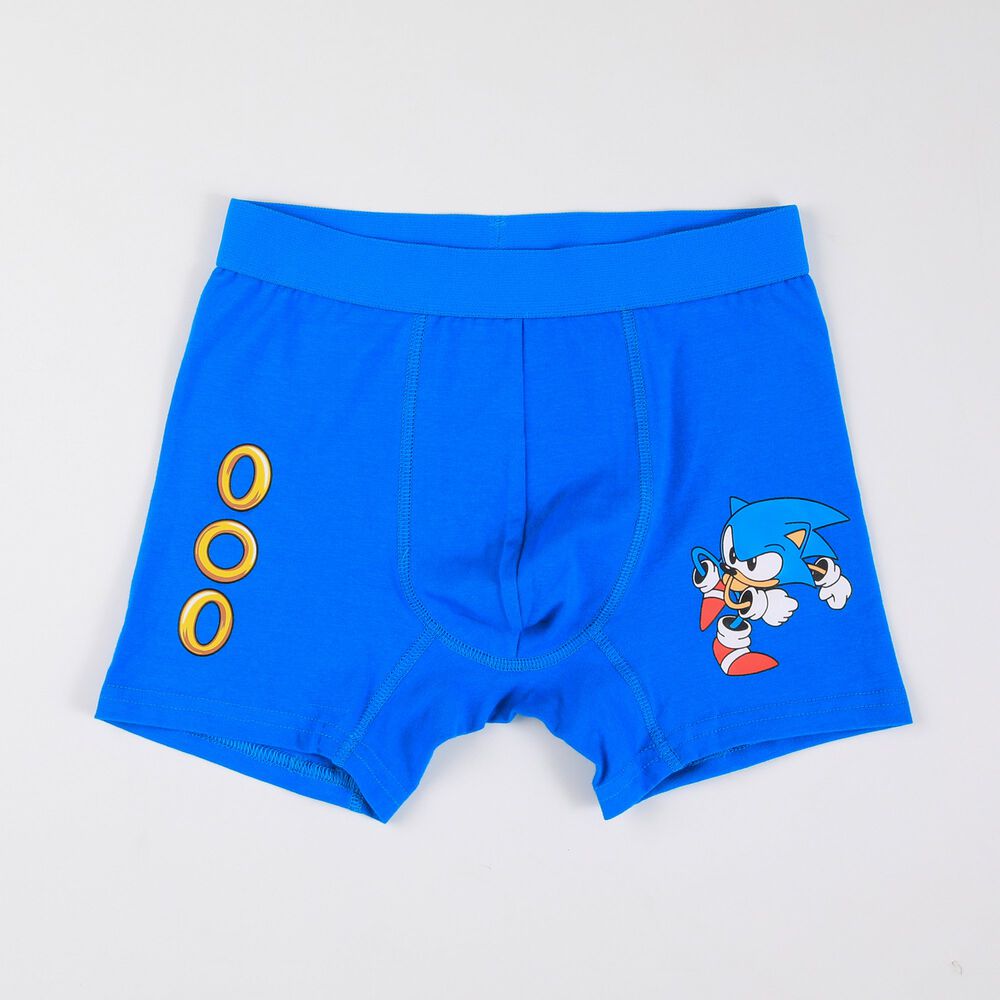 Tripack B&oacute;xer Ni&ntilde;o Full Print Azul Sonic image number 2.0