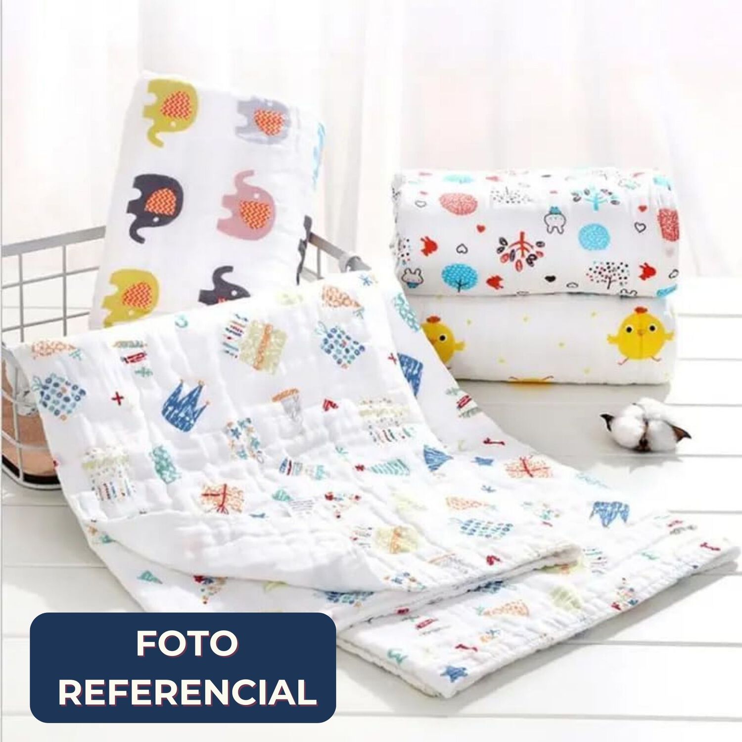 Pack 4 Mantas De Algod&oacute;n Para Beb&eacute;s Jump Kids Surtido Ni&ntilde;o image number 5.0