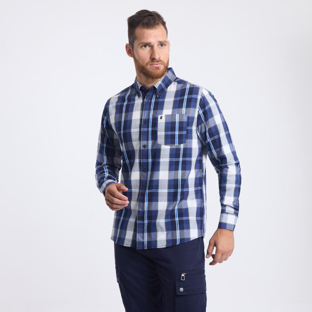 Camisa Estampada Regular Manga Larga Hombre Peroe image number 2.0