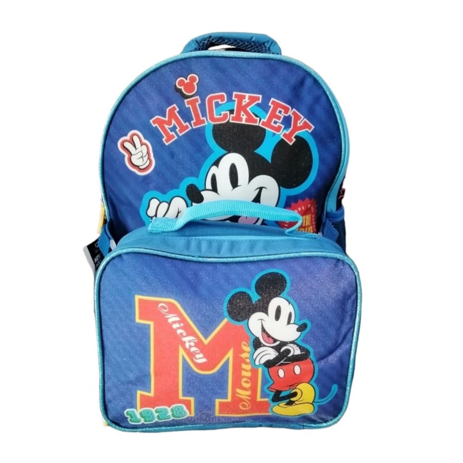 Pack 2 Piezas Mochila Lonchera Infantil Personaje Azul Rojo image number 0.0