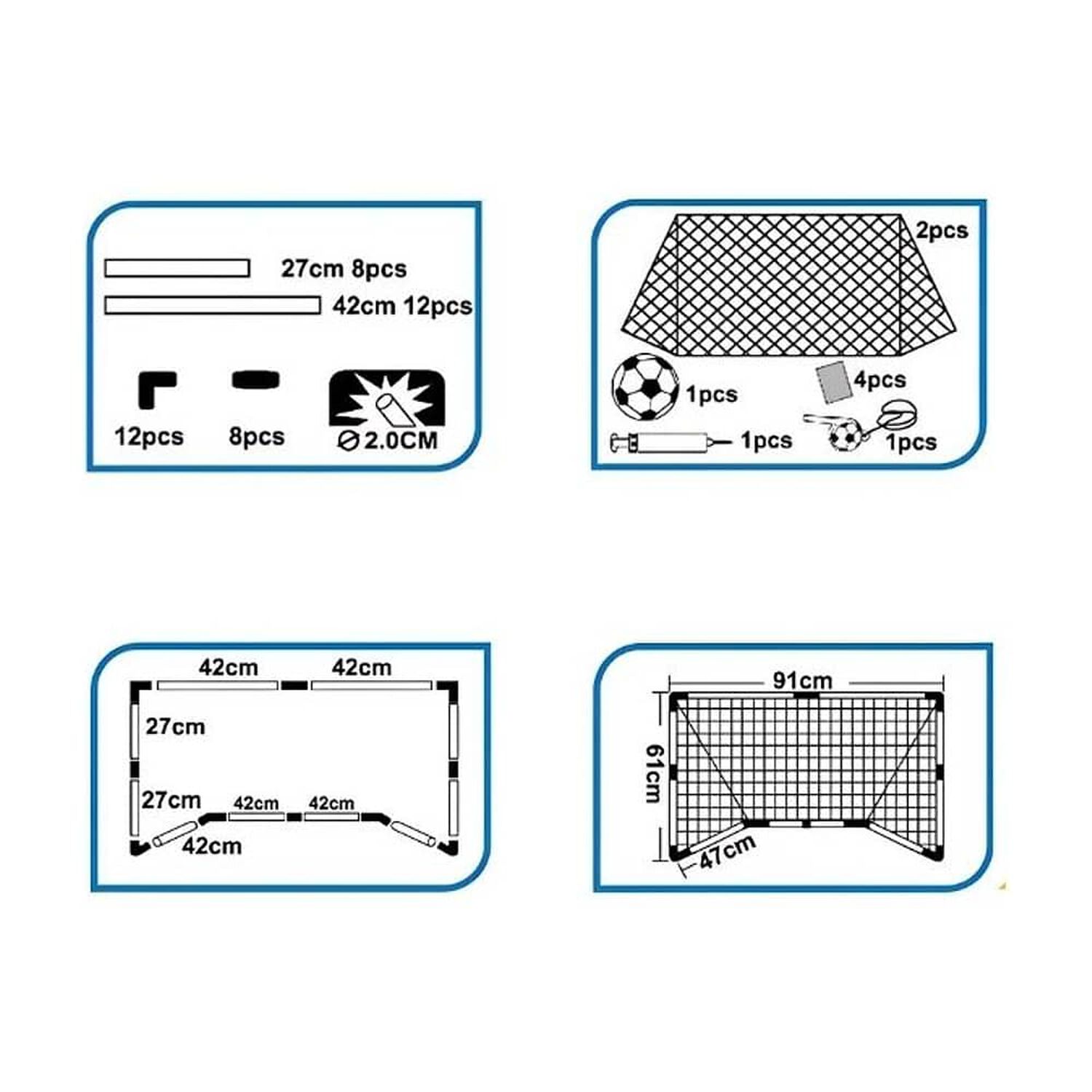 Set Arcos Juego Mini Futbol Para Ni&ntilde;os Aire Libre image number 4.0