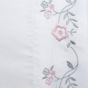 Sabana Andes Microfibra Bordada Rosa 1.5 Plaza