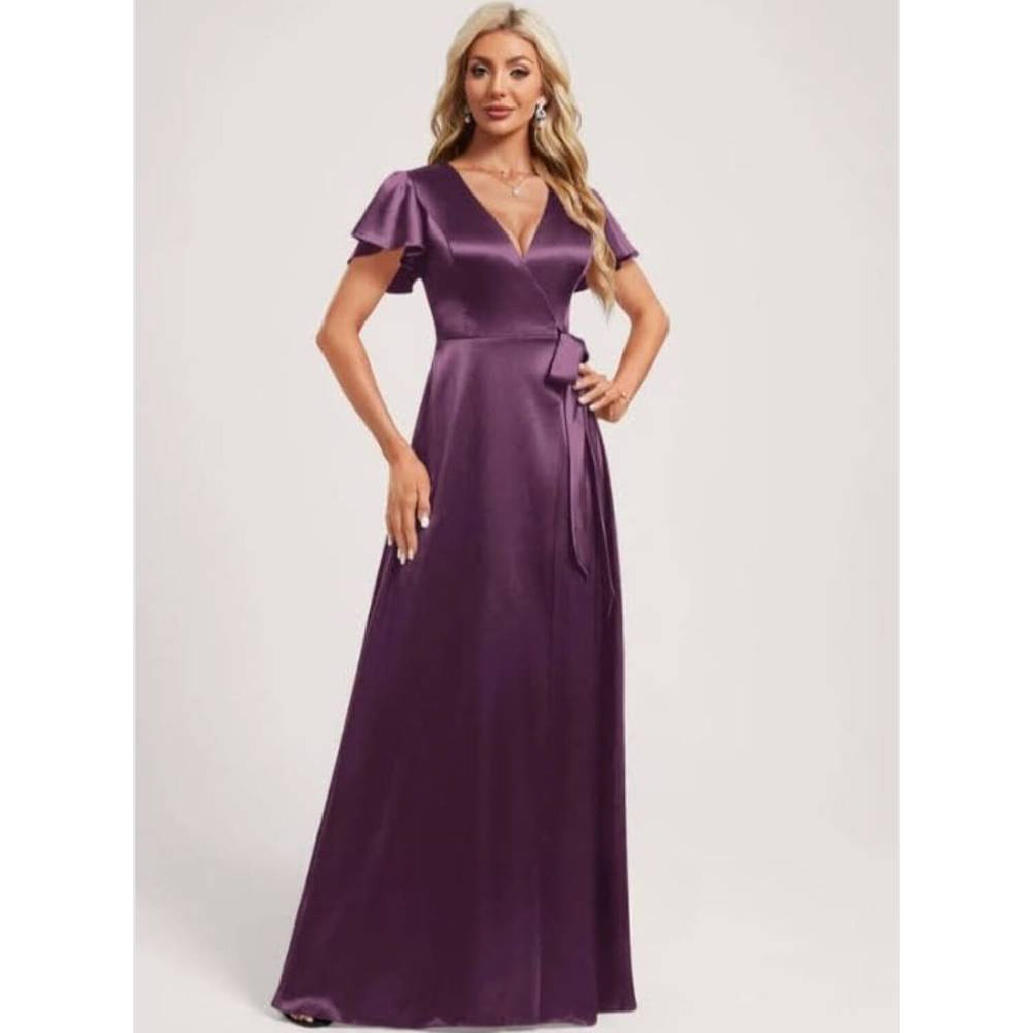 Vestido Maxi Largo Satin - Yocelyn image number 0.0
