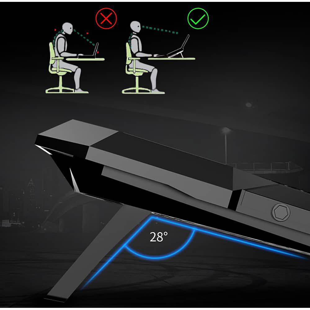 Ventilador Notebook Gamer Cooling Pad 6 Aspas Pro Rx0025 Negro Azul image number 2.0