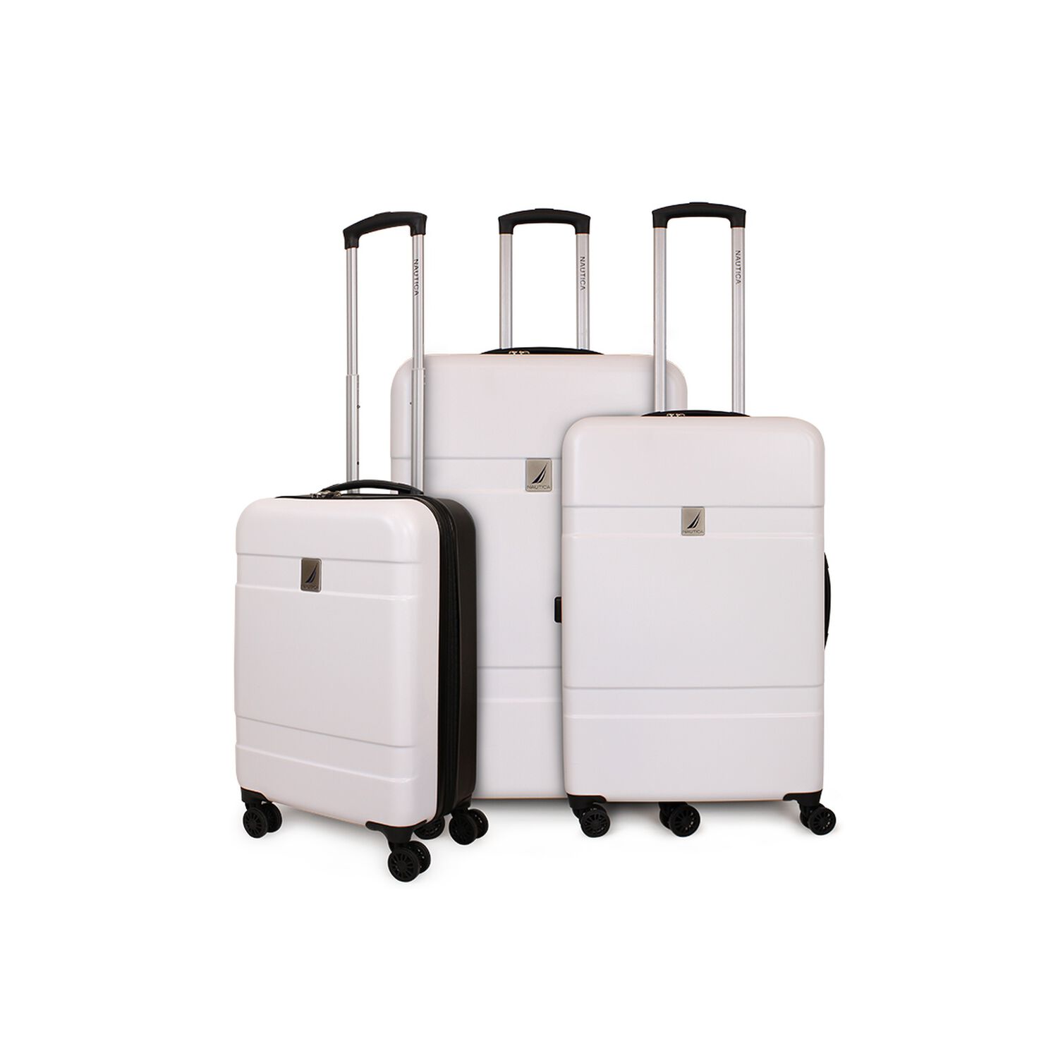 Set 3 Maletas Bora S+m+l Blanca-negro Nautica image number 0.0