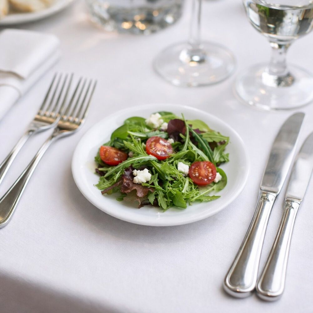 Set De 6 Platos Melamina Redondo Borde Ancho Blanca 17 Cm L&iacute;nea Cl&aacute;sica image number 1.0