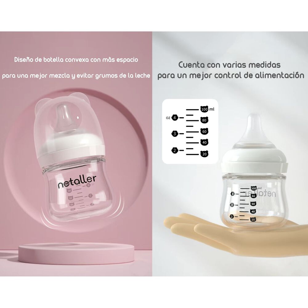 Set 2 Mamaderas Con Protectores 3 Chupetes Caja Lubabycas image number 2.0