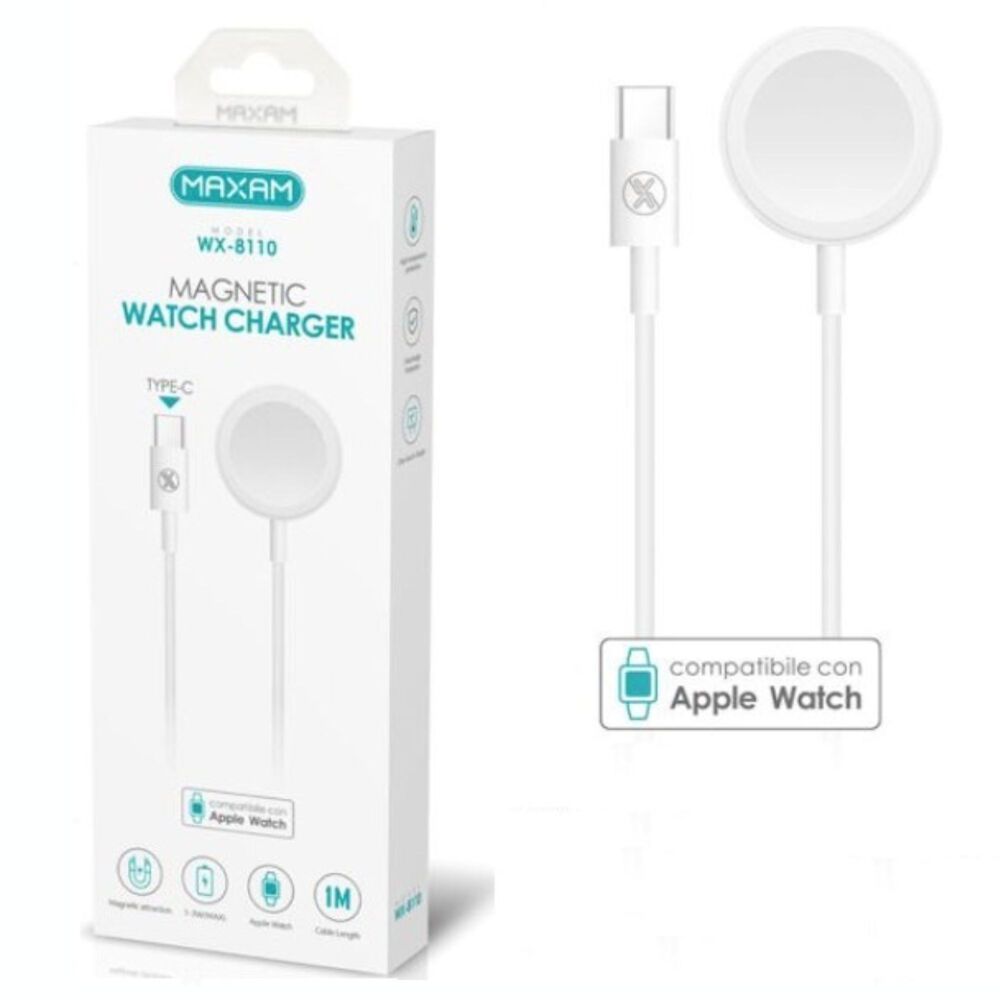 Cable Cargador Rapida Usb-c Para Apple Watch 4 5 6 7 8 Ultra Color Blanco image number 0.0