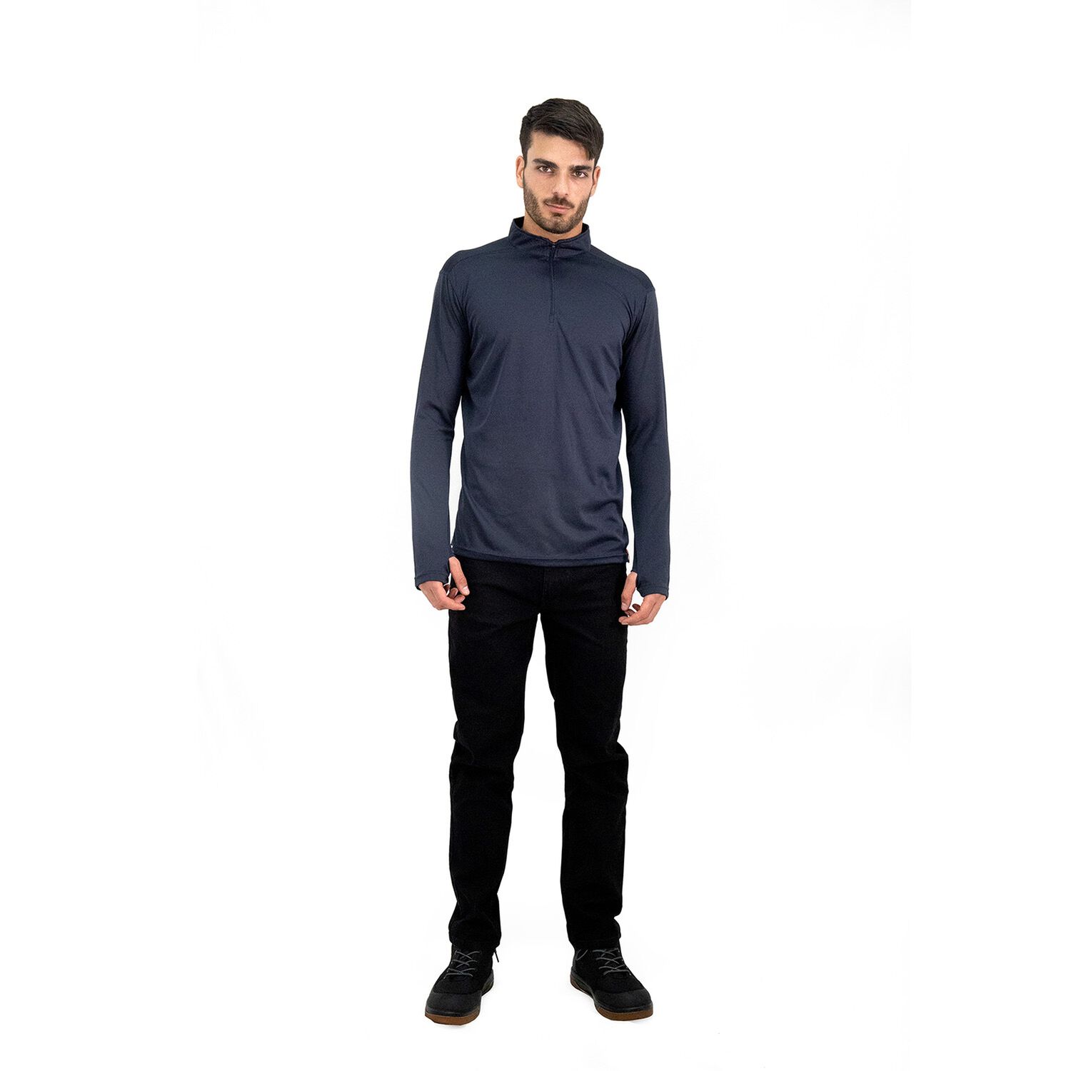 Polera Quebec Half-zip Iron Hombre image number 3.0