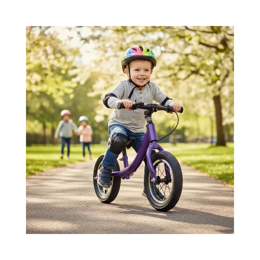 Bicicleta De Aprendizaje Ni&ntilde;os Y Ni&ntilde;as Infantil Freno Morada image number 2.0