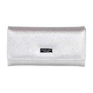 Billetera Mujer Flap-bessie Gris Kenneth Cole