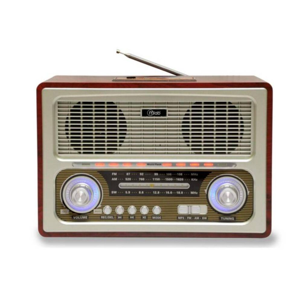 Radio Parlante Bluetooth Aux Usb Fm Am Sw Vintage Retroradio image number 0.0