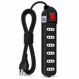Alargador De 3mt Certificado 6 Pos + Switch Corta Corriente Me-070b