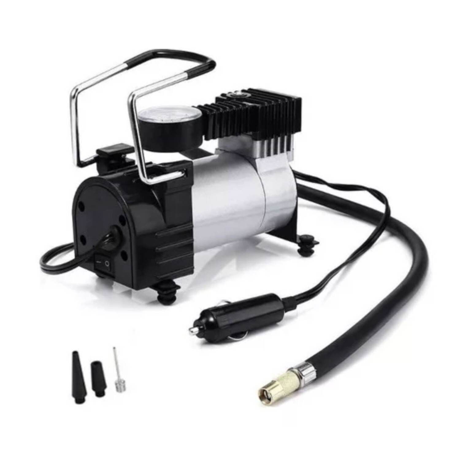 Compresor Aire Metalico Vehiculo 12v Auto Moto Alta Potencia image number 0.0