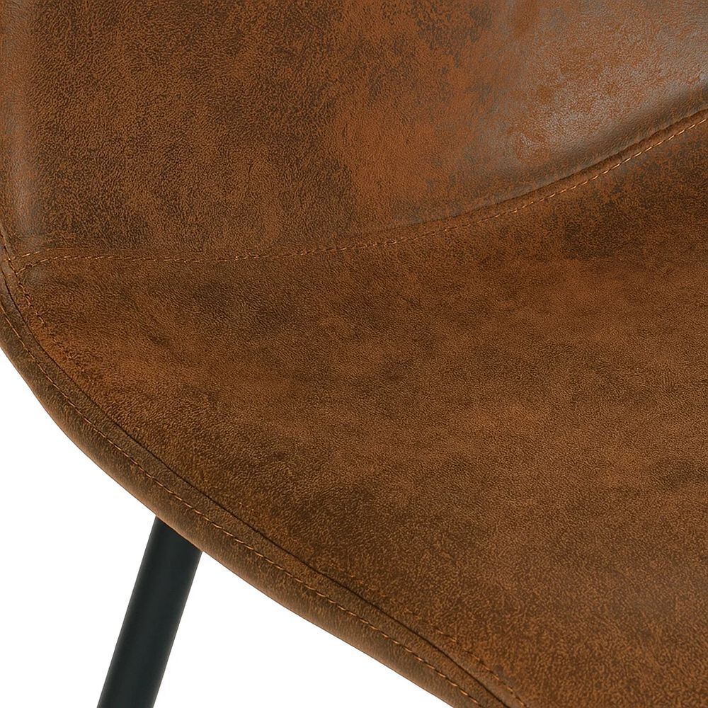 Pack De 4 Sillas Spoon Ecocuero Vintage Caf&eacute; Oscuro image number 5.0