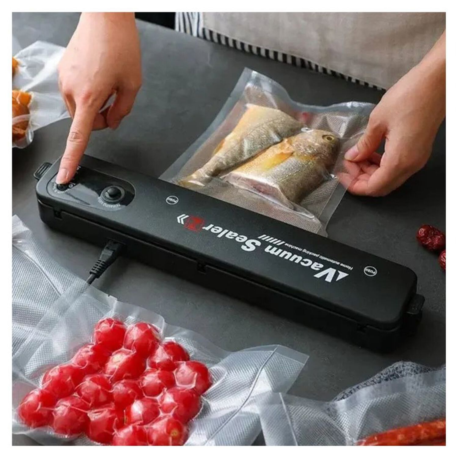 Sellador Al Vac&iacute;o Autom&aacute;tico Port&aacute;til Para Alimentos image number 6.0