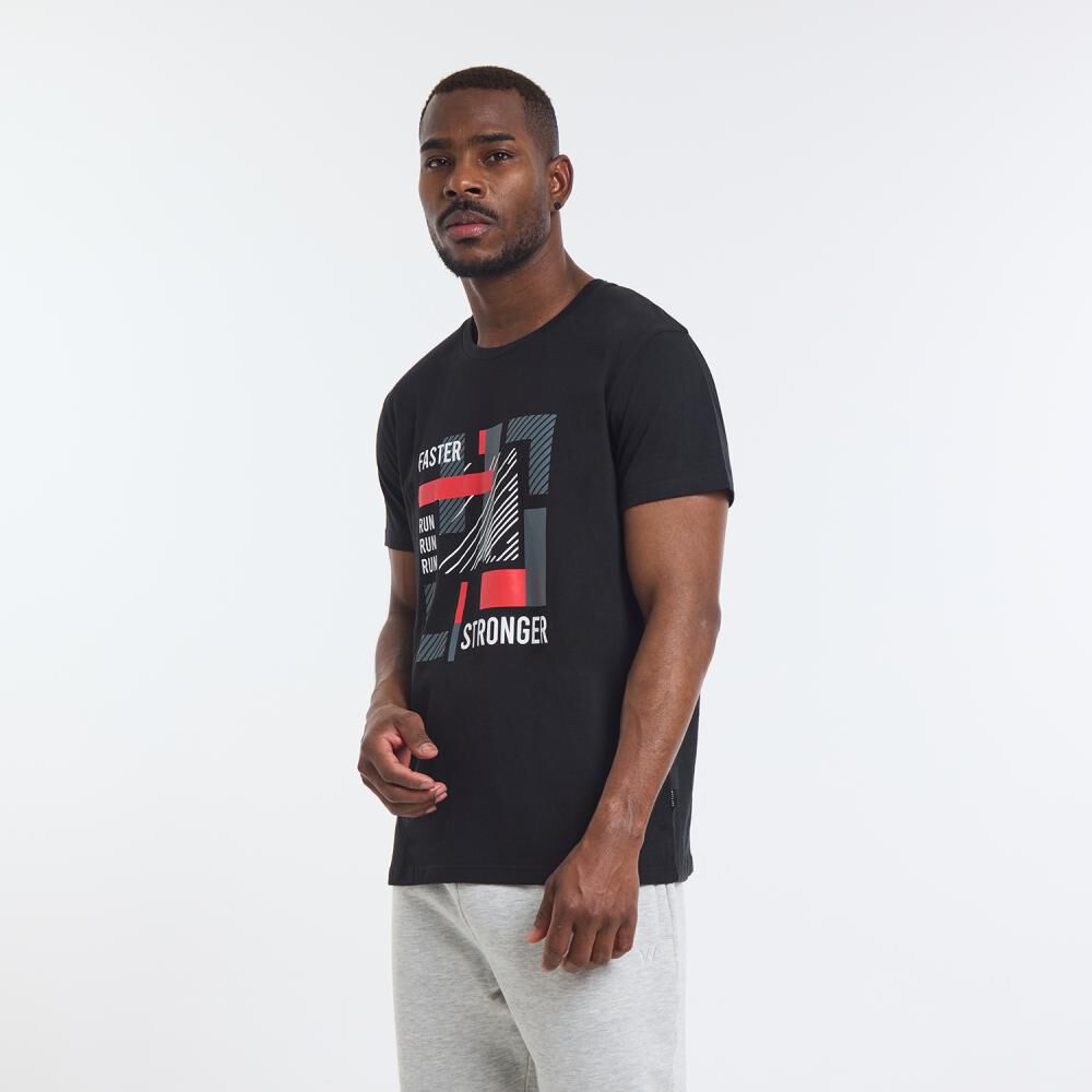 Polera Deportiva Estampada Manga Corta Cuello Redondo Hombre Wetland image number 2.0