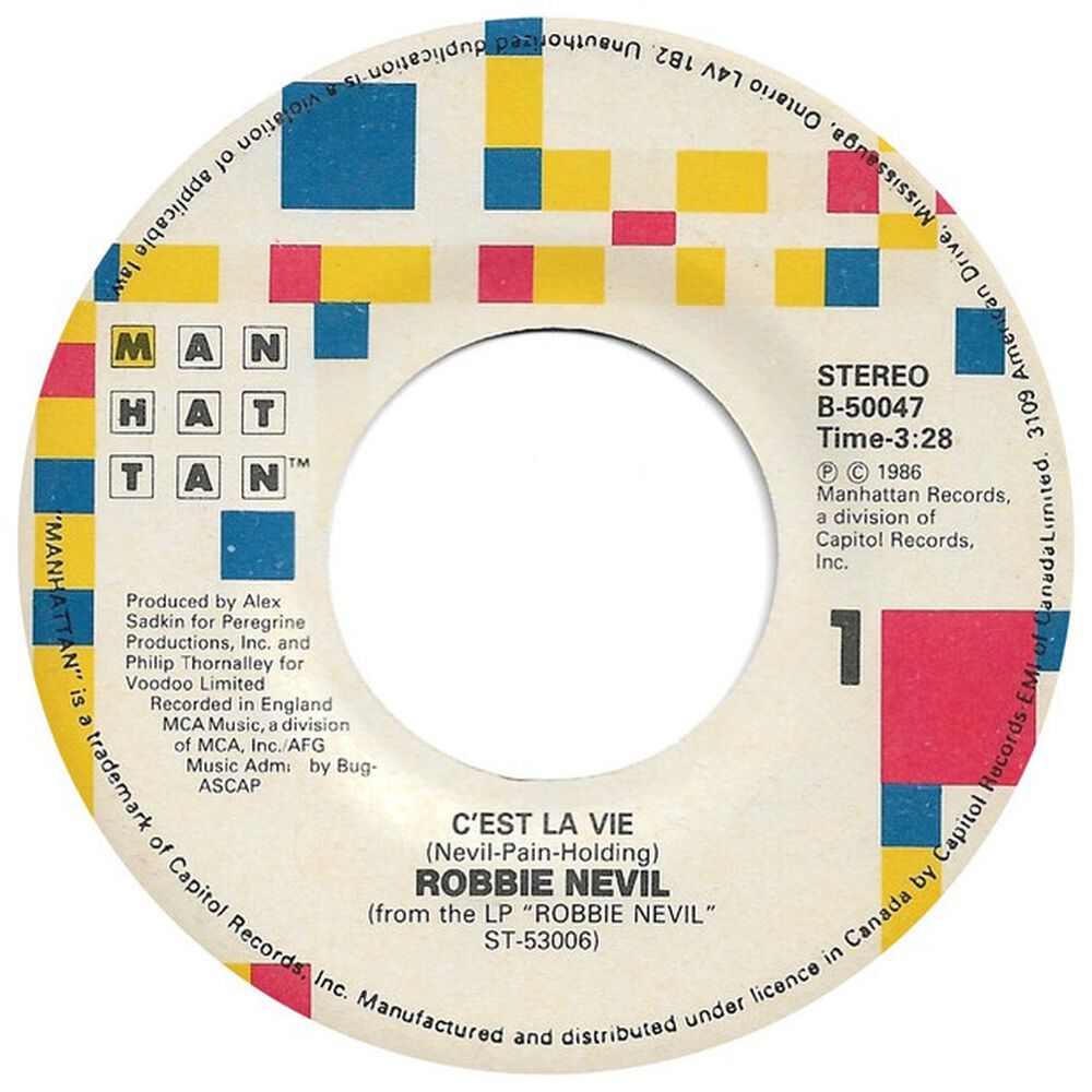 Robbie Nevil - C'est La Vie | 7" Single Vinilo Usado image number 0.0