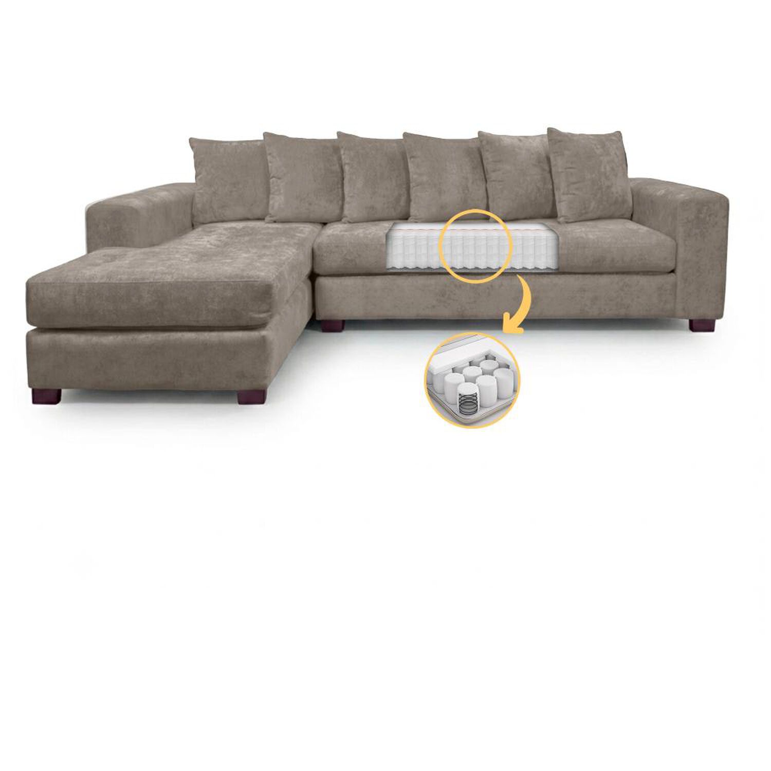 Sof&aacute; Seccional Living Factory Venecia Izquierdo / 5 Cuerpos image number 1.0