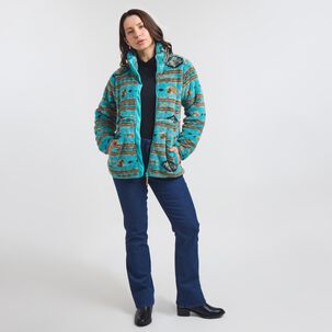 Polerón Full Print Polar Fleece Cuello Alto Mujer Geeps