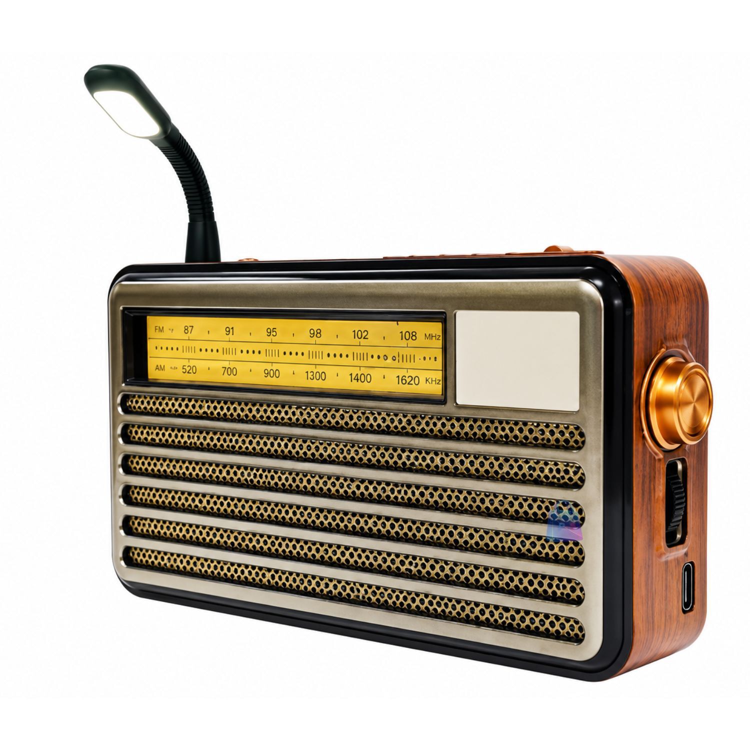 Radio Retro Solar Bluetooth Fm Am Sw Usb Tipo C 10w - Ps image number 2.0