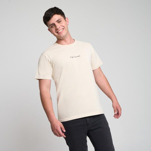 Polera Estampada Slim Manga Corta Cuello Redondo Hombre Skuad