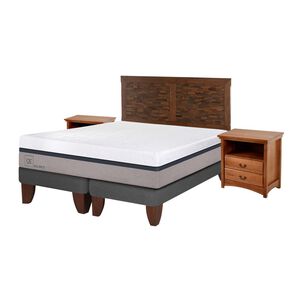 Cama Europea Cic Balance / King / Base Dividida + Set De Maderas