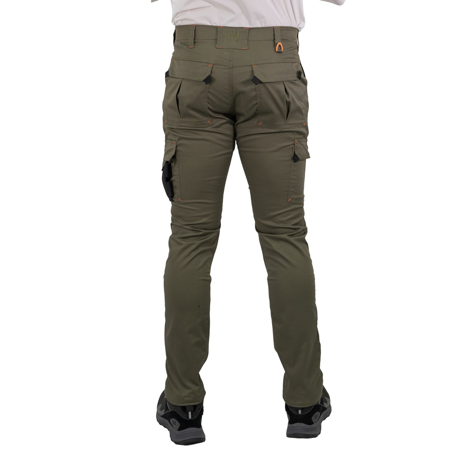 Pantal&oacute;n Cargo Hw Dakota Spandex Verde Oliva image number 3.0