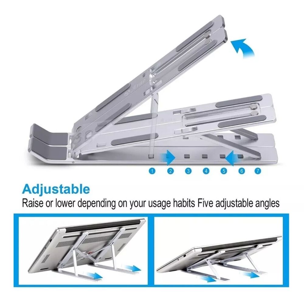 Soporte De Aluminio Elevador Plegable Para Notebook image number 3.0