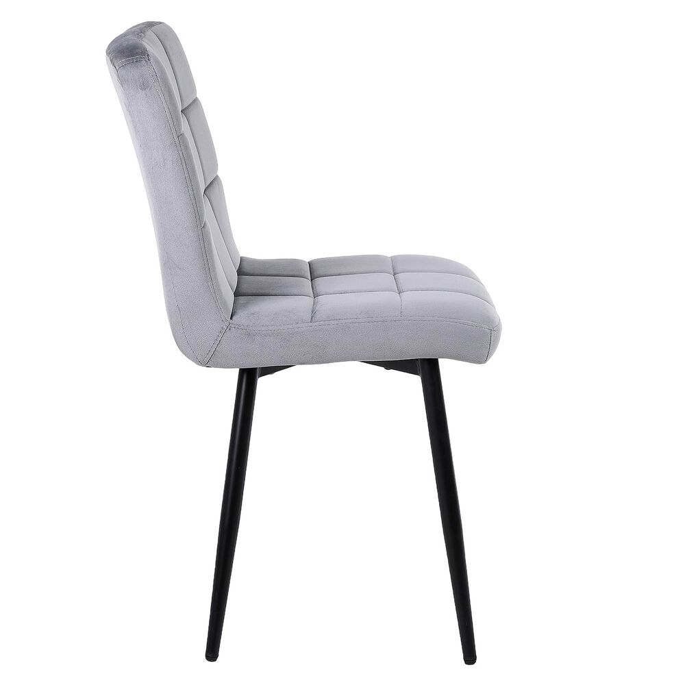 Pack De 4 Sillas De Comedor Modernas Novahus Velvet Gris image number 2.0