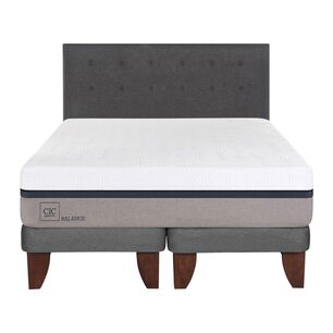 Cama Europea Cic Balance / 2 Plazas / Base Dividida  + Respaldo