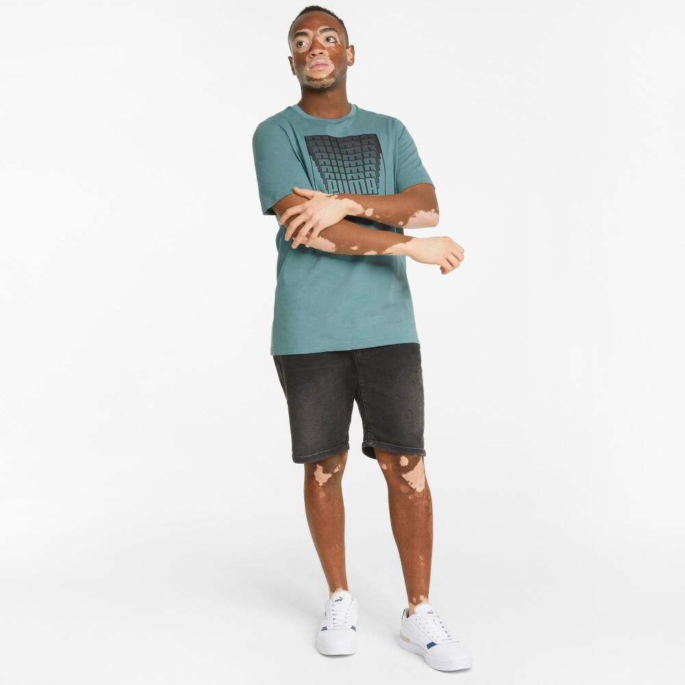 Polera Manga Corta Hombre Wording Graphic Tee Puma image number 1.0