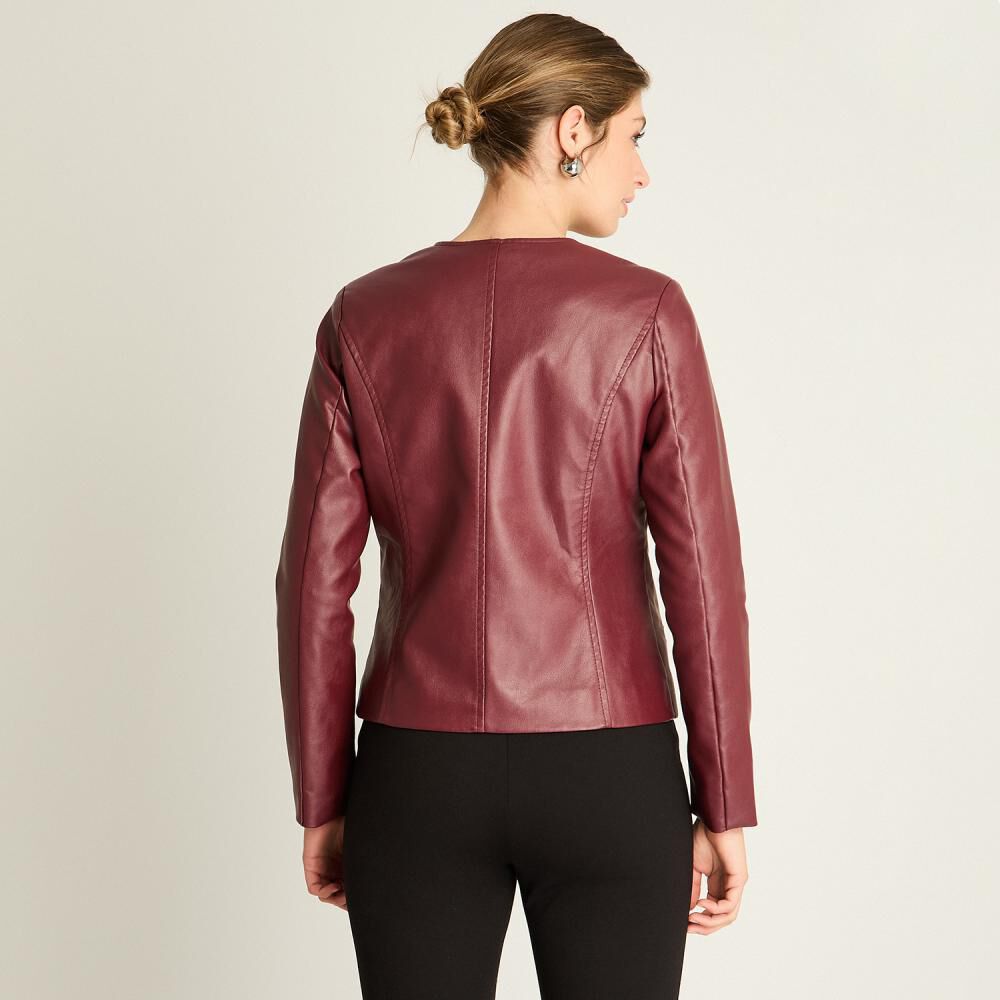 Chaqueta Pu Cuello Redondo Mujer Lorenzo Di Pontti image number 2.0
